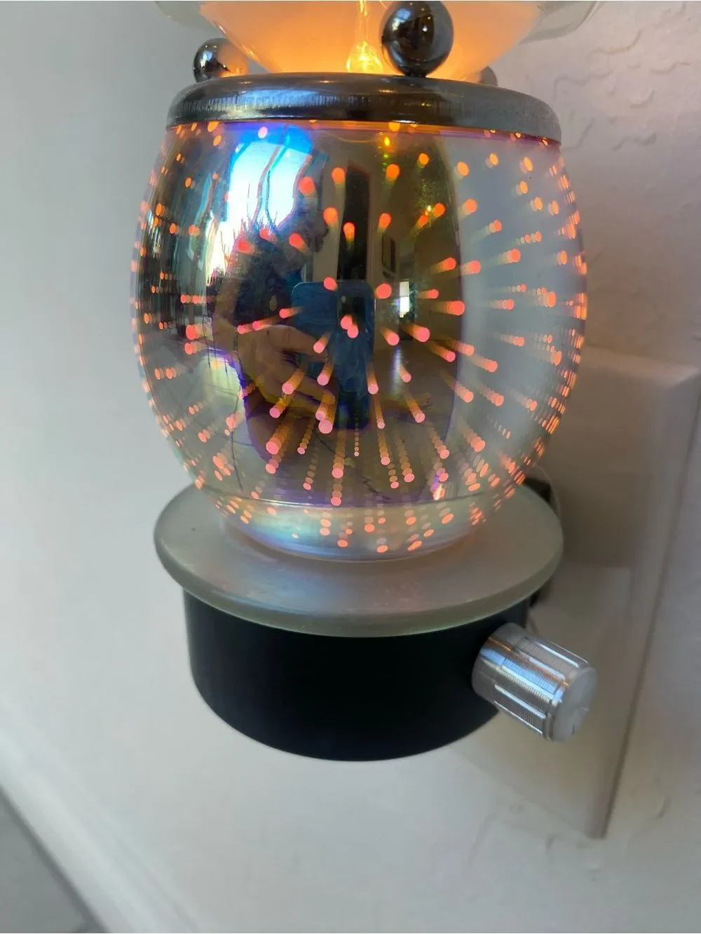 Iridescent Glass Electric Plug-In Wax Warmer - Multicolor Glow